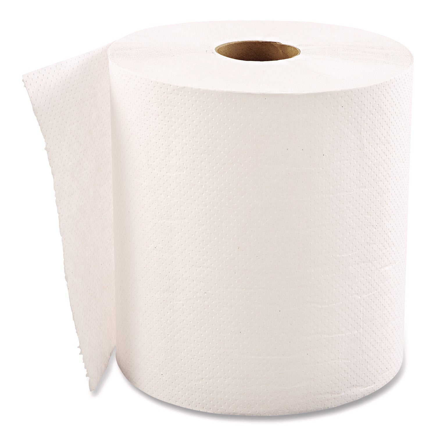 Hardwound Roll Towels, 1-Ply, 8" x 600 ft, White, 12 Rolls/Carton