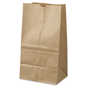 Grocery Paper Bags, #25 Squat Size, 8.25" x 5.25" x 16.13", Natural, 500/Bundle