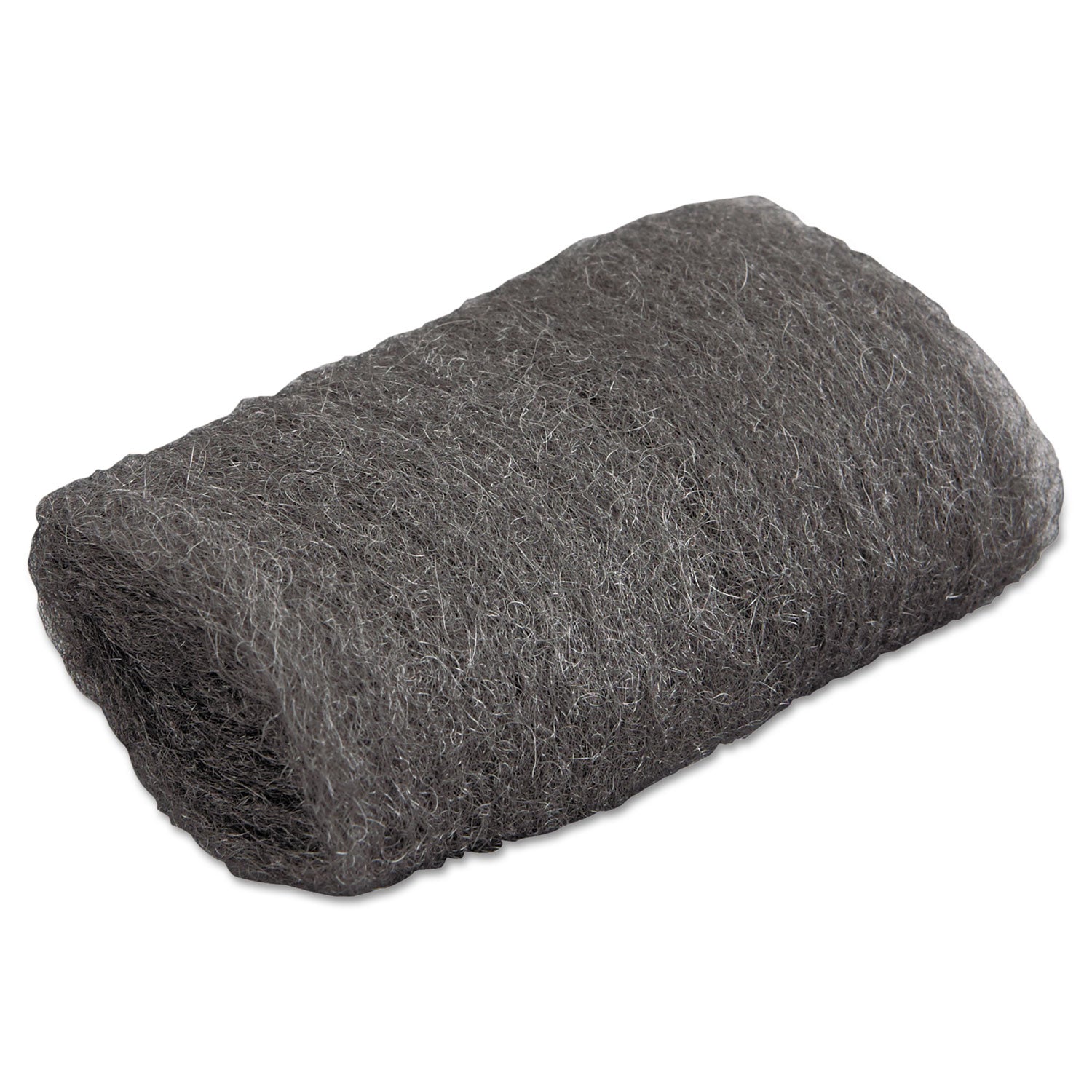 Industrial-Quality Steel Wool Hand Pads, #00 Very Fine, Steel Gray, 16 Pads/sleeve, 12/sleeves/carton