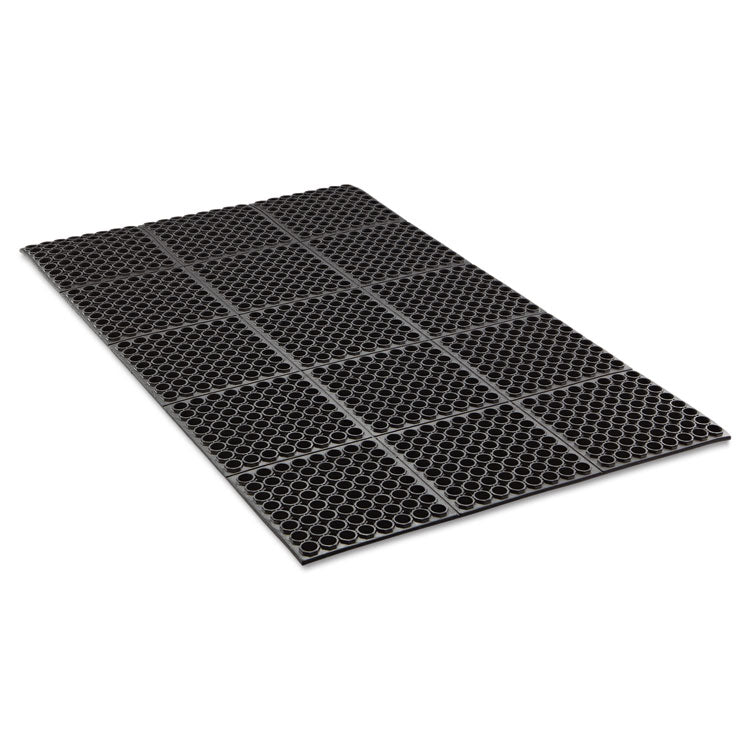 Safewalk Heavy-Duty Anti-Fatigue Drainage Mat, General Purpose, 36 X 60, Black