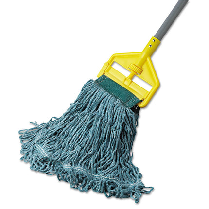 Super Stitch Blend Mop Head, Medium, Cotton/synthetic, Green, 6/carton