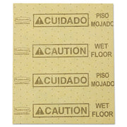 Over-the-Spill Pad, Caution Wet Floor, 16 oz, 16.5 x 20, 22 Sheets/Pad
