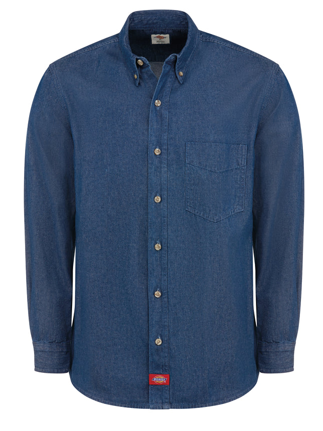 Dickies® Men's Denim Long-Sleeve Work Shirt / WL30RB