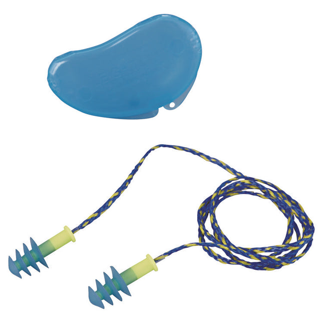 Fus30 Hp Fusion Multiple-Use Earplugs, Reg, 27nrr, Corded, Be/we, 100 Pairs