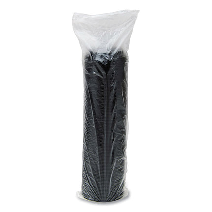 Cappuccino Dome Sipper Lids, Fits 12 oz to 24 oz Hot Cups, Plastic, Black, 100/Pack, 10 Packs/Carton