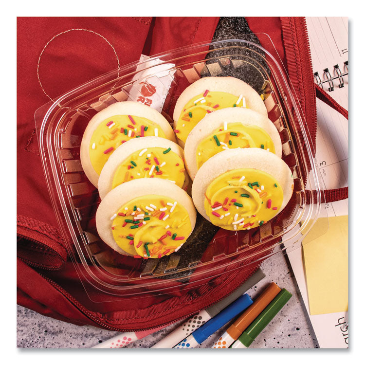 ClearPac Containers, 24 oz, 6.5 x 7.5 x 2, Clear, Plastic, 63/Pack, 8 Pack/Carton