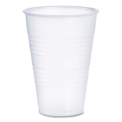 High-Impact Polystyrene Cold Cups, 14 oz, Plastic, Translucent, 50/Sleeve. 20 Sleeves/Carton