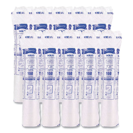 Straw-Slot Cold Cup Lids, Fits 9 oz to 20 oz Cold Cups, Plastic, Clear, 100/Pack