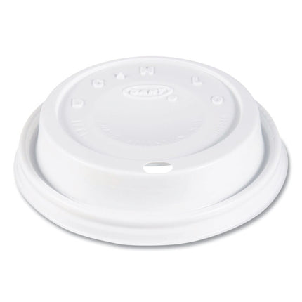 Cappuccino Dome Sipper Lids, Fits 12 oz Hot Cups, Plastic, White, 1,000/Carton