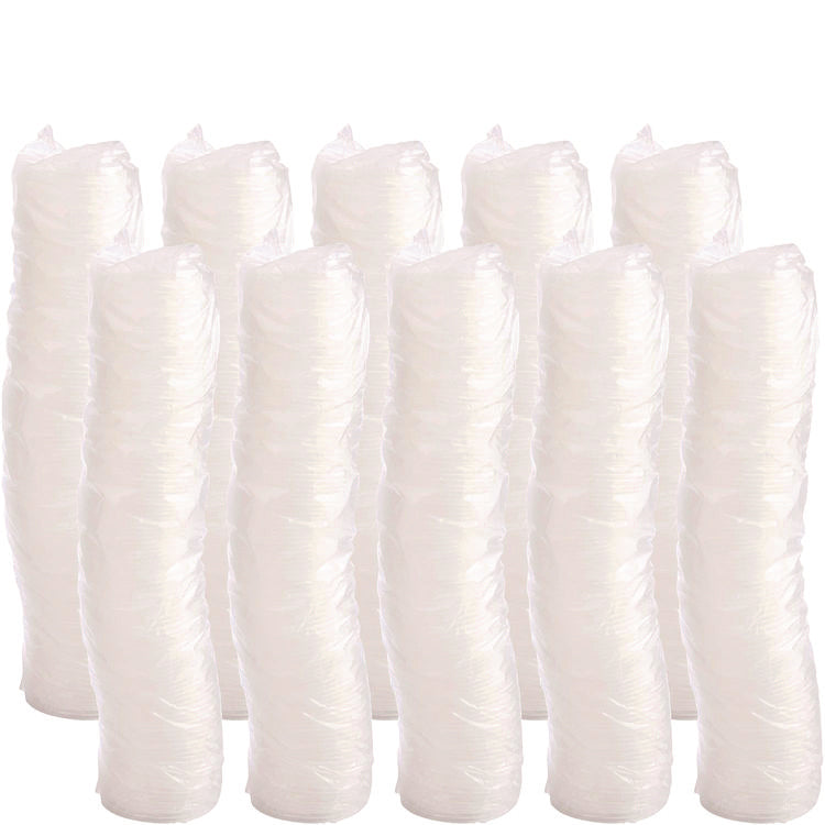 Plastic Lids, Vented, Fits 4 oz Hot Cups, Translucent, 100/Pack, 10 Packs/Carton