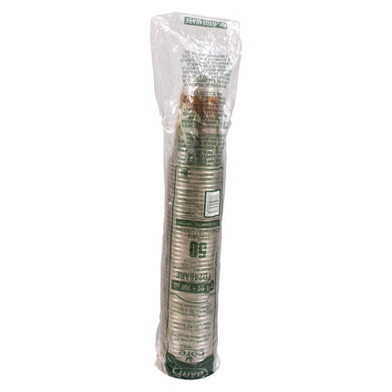 Bare Eco-Forward RPET Cold Cups, 24 oz, Plastic, Clear/Green/Orange, 50/Pack, 12 Packs/Carton