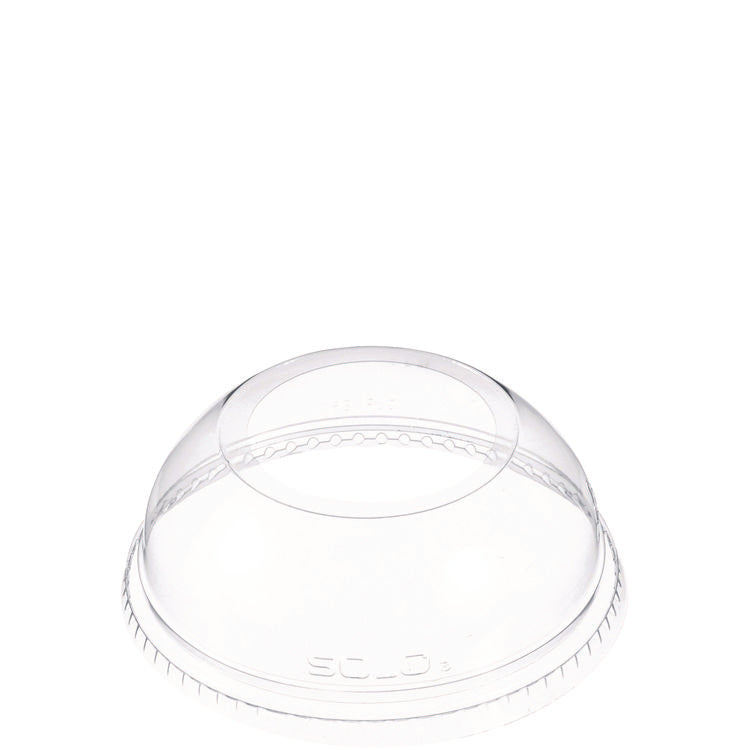 Open-Top Dome Lid, With 1.9" dia Hole, Fits 16 oz to 24 oz Cold Cups, Plastic, Clear, 1,000/Carton