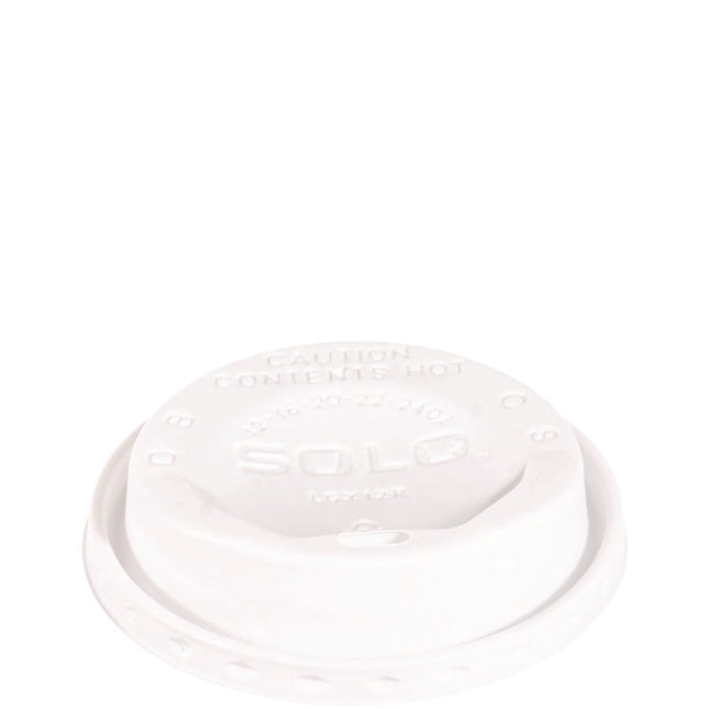The Gourmet Lid Hot Cup Lids for Trophy Plus, Fits 12 oz to 20 oz Hot Cups, Plastic, White, 1,500/Carton