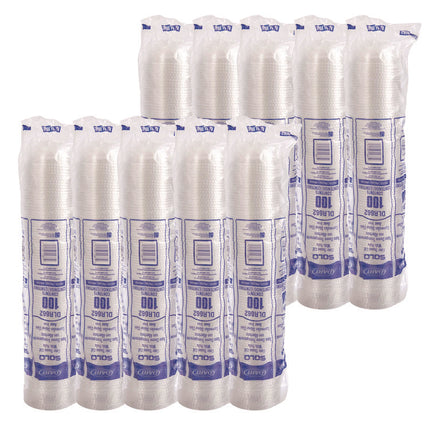 Dome-Top Cold Cup Lids, Fits 16 oz Cold Cups, Plastic, Clear, 1,000/Carton