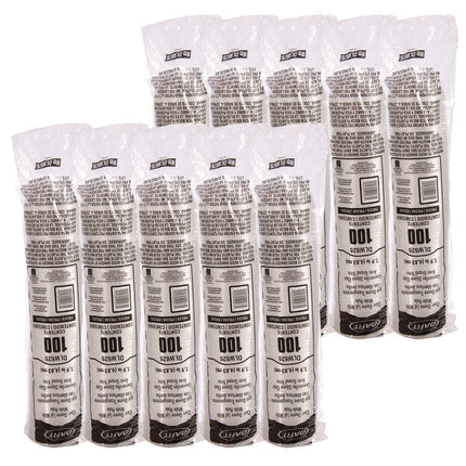 Open-Top Dome Lid, With 1.9" dia Hole, Fits 16 oz to 24 oz Cold Cups, Plastic, Clear, 1,000/Carton