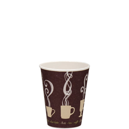Thermoguard Insulated Paper Hot Cups, 8 oz, Steam Print Design, 1,000/Carton
