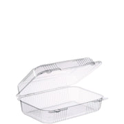 StayLock Clear Hinged Lid Containers, Oblong, 6.81 x 9.4 x 3.1, Plastic, 125/Bag, 2/Carton