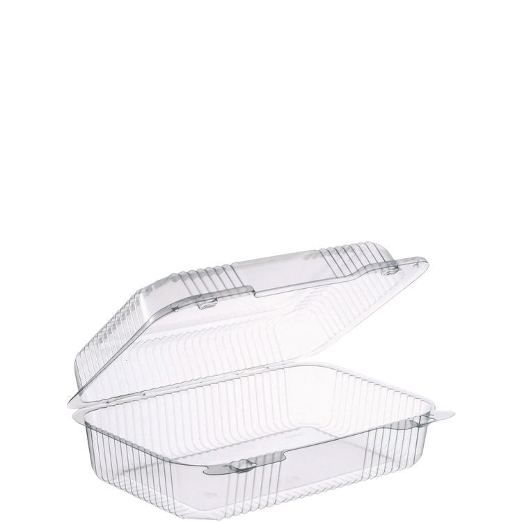 StayLock Clear Hinged Lid Containers, Oblong, 6.81 x 9.4 x 3.1, Plastic, 125/Bag, 2/Carton