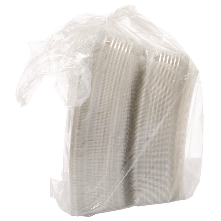 StayLock Clear Hinged Lid Containers, 8.6 x 9 x 3, Clear, Plastic, 100/Pack, 2 Packs/Carton