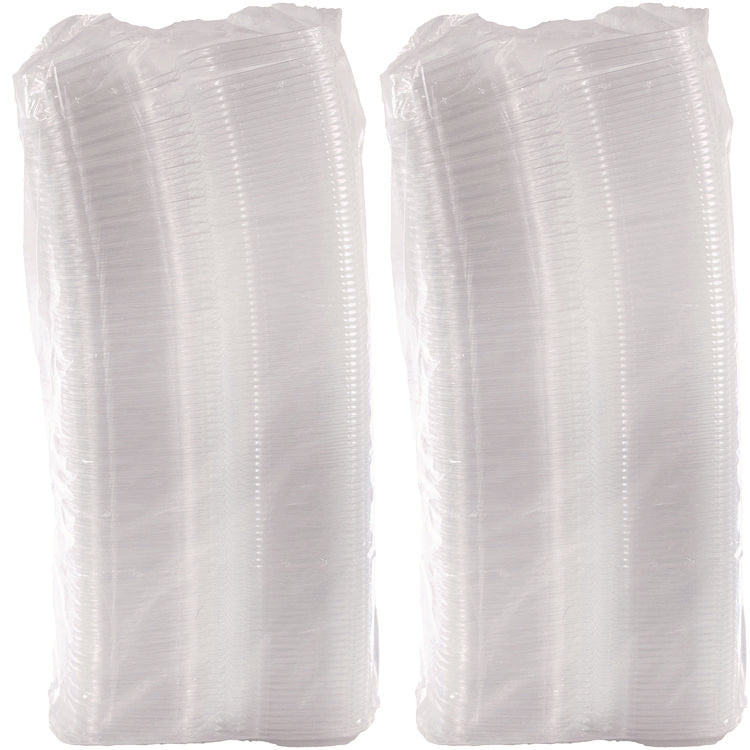 ClearPac SafeSeal Tamper-Resistant/Evident Containers, Flat Lid, 8 oz, Clear, Plastic, 100/Bag, 2 Bags/Carton