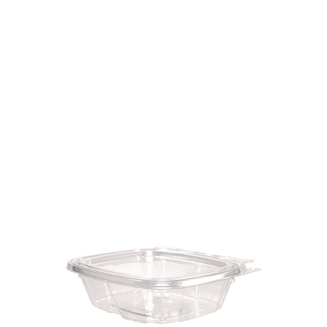 ClearPac SafeSeal Tamper-Resistant/Evident Containers, Flat Lid, 8 oz, Clear, Plastic, 100/Bag, 2 Bags/Carton