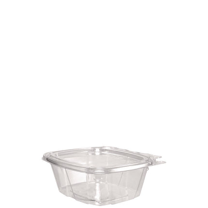 ClearPac SafeSeal Tamper-Resistant/Evident Containers, Flat Lid, 16 oz, Clear, Plastic, 100/Bag, 2 Bags/Carton