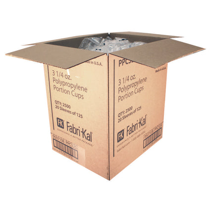 Portion Cups, 3.25 oz, Plastic, Clear, 2,500/Carton