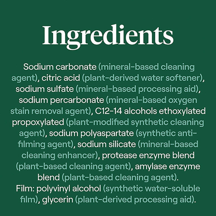 Natural Automatic Dishwasher Detergent Packs, Free and Clear, 45 Powder Packets/Box