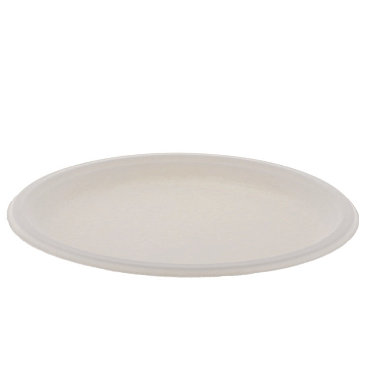 EarthChoice PFAS Free Compostable Dinnerware, Plate, Sugarcane, 10.25" dia, Natural, 500/Carton