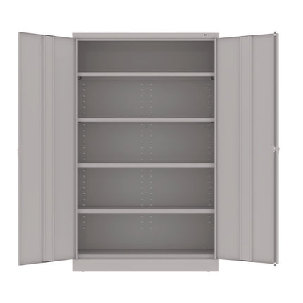 Assembled Jumbo Steel Storage Cabinet, 48w X 18d X 78h, Light Gray