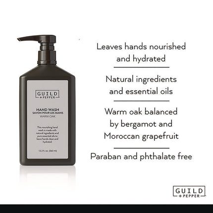 Hand Wash, Warm Oak Scent, 12.2 oz, 12/Carton