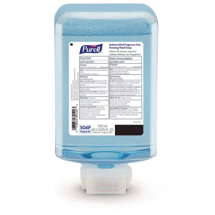 Antimicrobial Foaming Hand Soap Refill, For ES10 Dispensers, Fragrance-Free, 1,200 mL, 2/Carton