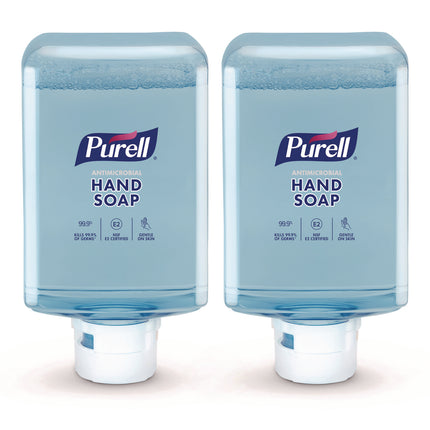 Antimicrobial Foaming Hand Soap Refill, For ES10 Dispensers, Fragrance-Free, 1,200 mL, 2/Carton