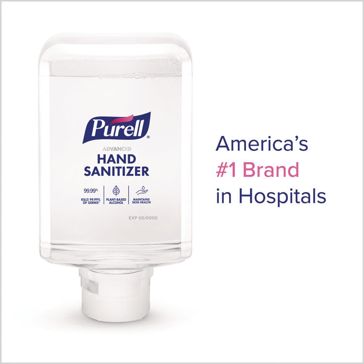 Advanced Hand Sanitizer Fragrance Free Foam, For ES10 Automatic Dispensers, 1,200 mL Refill, Fragrance Free, 2/Carton