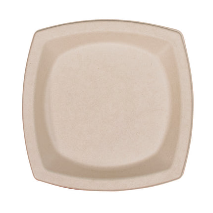 Compostable Molded Fiber Dinnerware, ProPlanet Seal, Plate, 8.25 x 8.25, Tan, 500/Carton