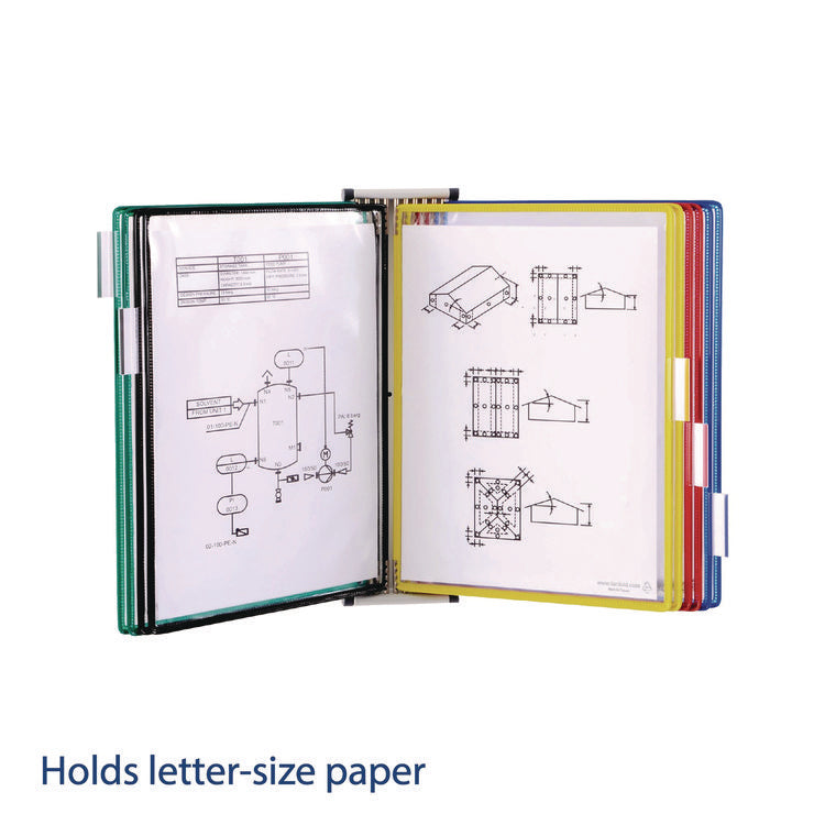 Wall Unit Reference Starter Set, 10 Panels with Assorted Color Borders, White Base