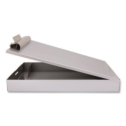 Redi-Rite Aluminum Storage Clipboard, 1" Clip Capacity, Holds 8.5 x 11 Sheets, Silver
