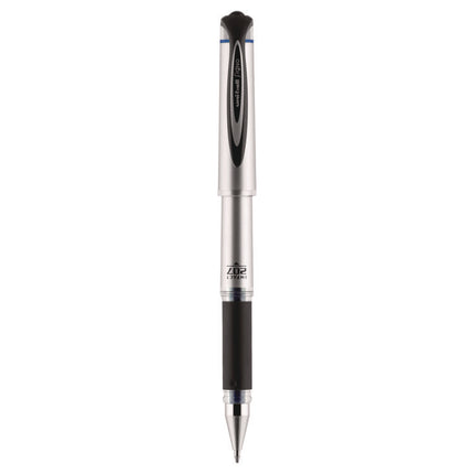 207 Impact Gel Pen, Stick, Bold 1 mm, Blue Ink, Silver/Black/Blue Barrel
