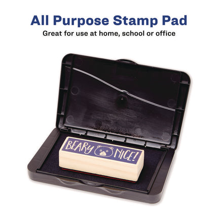 Pre-Inked Foam Stamp Pad, 4.25" x 2.75", Black