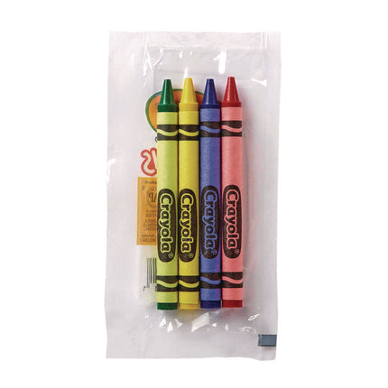 Classic Color Cello Pack Party Favor Crayons, 4 Colors/pack, 360 Packs/carton