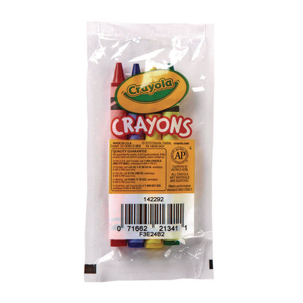 Classic Color Cello Pack Party Favor Crayons, 4 Colors/pack, 360 Packs/carton