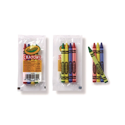 Classic Color Cello Pack Party Favor Crayons, 4 Colors/pack, 360 Packs/carton