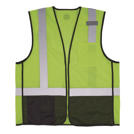 GloWear 8210Z Hi-Vis Class 2 Mesh Vest, Small to Medium, Lime