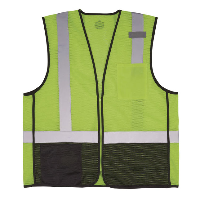 GloWear 8210Z Hi-Vis Class 2 Mesh Vest, Small to Medium, Lime