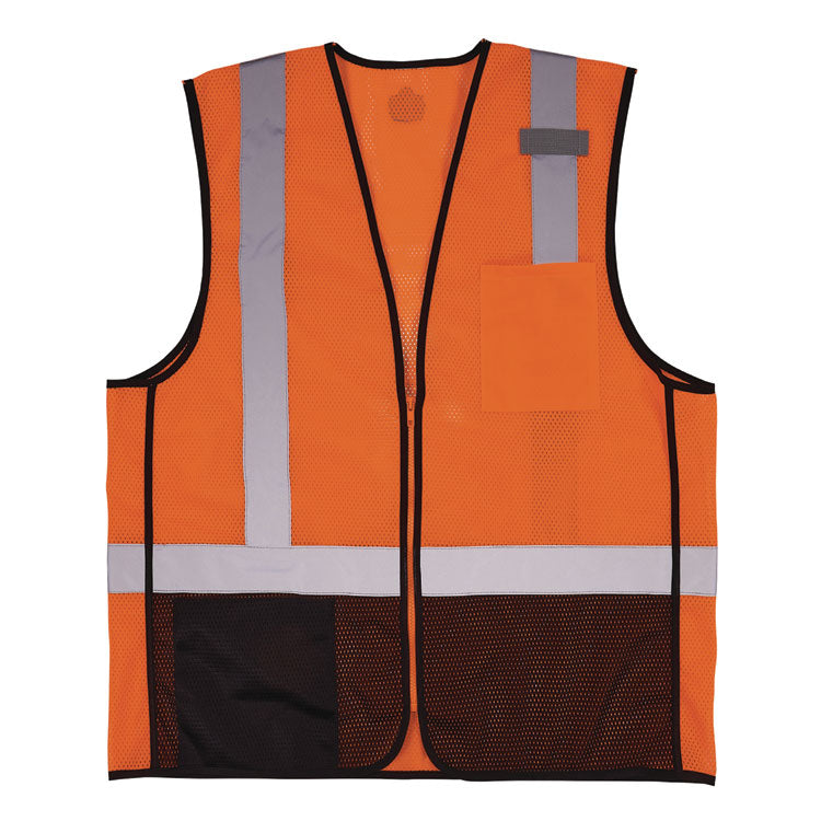 GloWear 8210Z Hi-Vis Class 2 Mesh Vest, Small to Medium, Orange