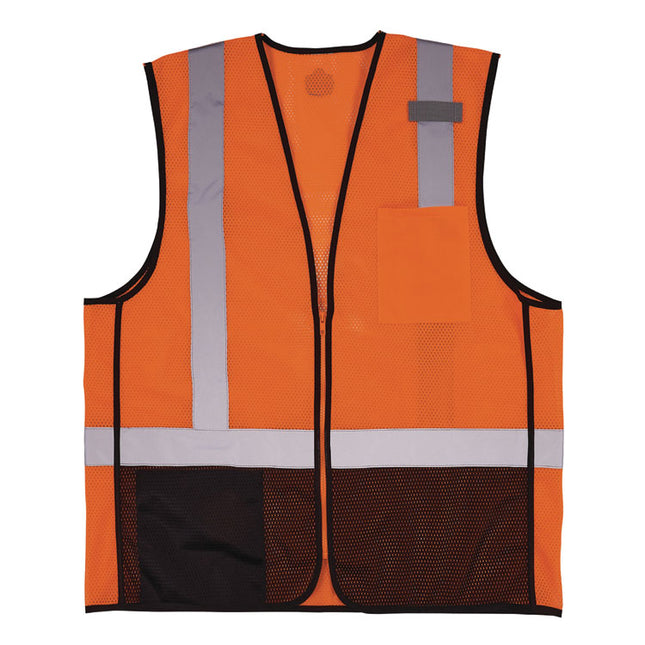 GloWear 8210Z Hi-Vis Class 2 Mesh Vest, 2X-Large to 3X-Large, Orange