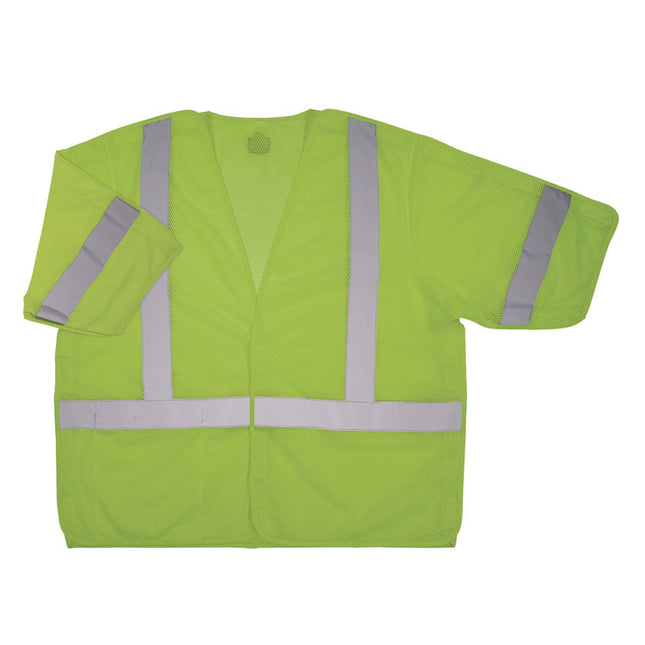 GloWear 8315BA Class 3 Hi-Vis Breakaway Safety Vest, Small to Medium, Lime