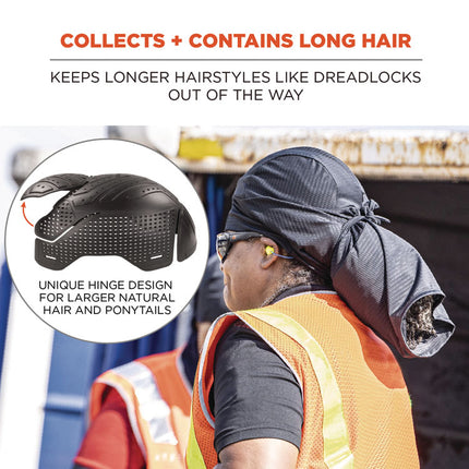 Skullerz 8941 Dreadlock Tube and Bump Cap Insert, Small/Medium, Black