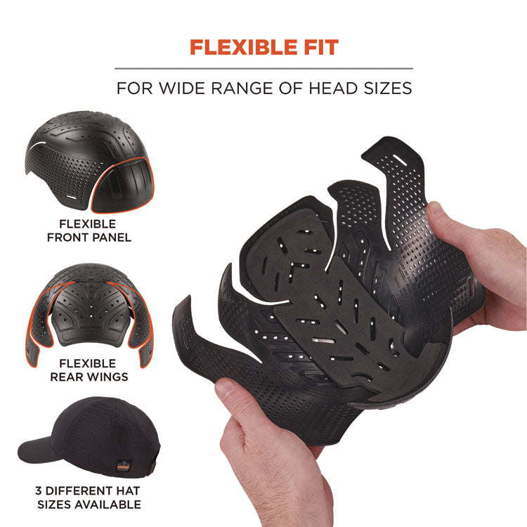 Skullerz 8947 Lightweight Baseball Hat and Bump Cap Insert, Medium/Large, Black