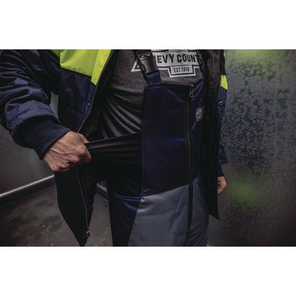 N-Ferno 6477 Insulated Cooler Bib Overall, 2X-Large, Navy
